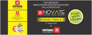Chitkara University presents 3rd Annual Problem Solving Challenge NOVATE 2019 FINALE 2nd APRIL 2019 ENGINEERING DRAWING LAB(2nd Floor-204) TESLA BLOCK 9:30 am- 2:30 pm